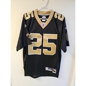 Reggie Bush #25 Saints Jersey Size Small Stitched Reebok Authentic Black Gold